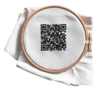 Embroidered QR code